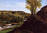 Gustave Courbet Canvas Paintings - Valley of Ornans
